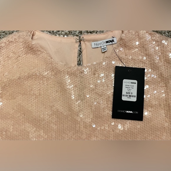 NWT Fashion Nova What A Doll Sequin Top - Picture 5 of 5